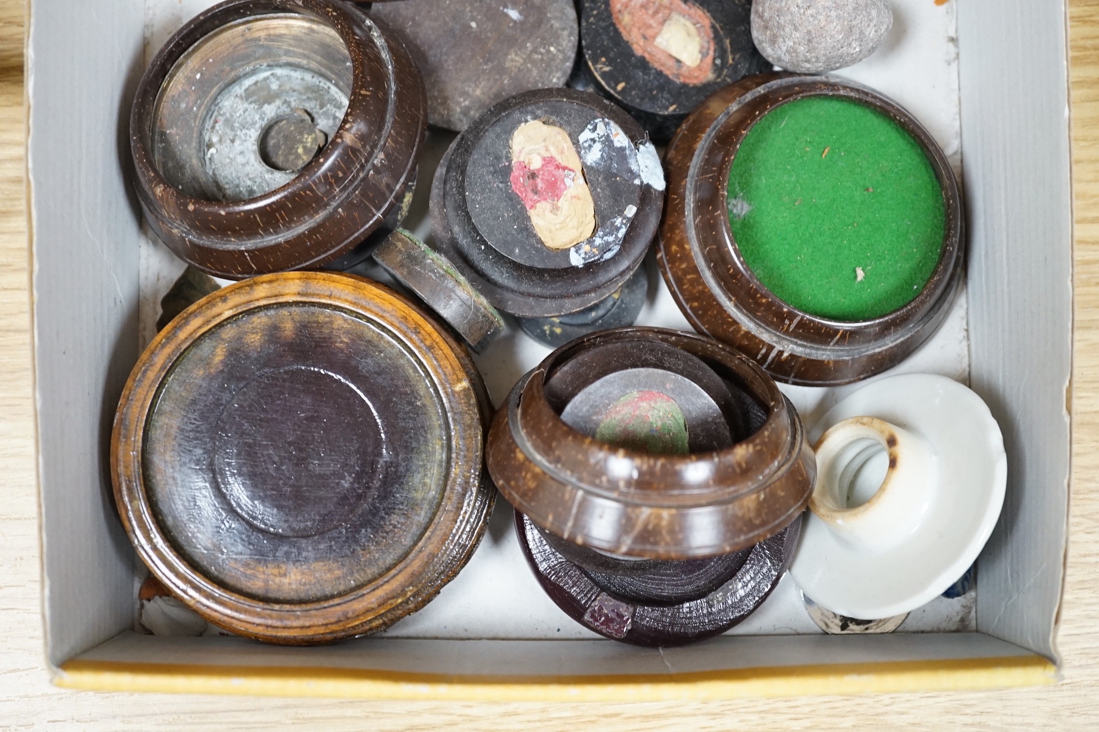 Assorted Chinese wooden stands, etc.